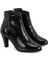 Aliza Siyah Kadın Aerocomfort Fermuarlı Topuklu Deri Bot 1