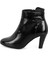 Aliza Siyah Kadın Aerocomfort Fermuarlı Topuklu Deri Bot 3