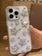 iPhone 15 Pro Uyumlu Gümüş Kristal Taşlı Yıldızlı Şeffaf Kılıf 1