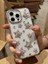 iPhone 15 Pro Max Uyumlu Gümüş Kristal Taşlı Yıldızlı Şeffaf Kılıf 3