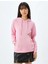 Kapüşonlu Oversize Sweatshirt - Koton - 5WAL10207IK - Pembe - S 1