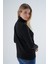 Kadın Siyah %100 Organik Pamuk Balıkçı Yaka Triko Kazak TRIST-6103 3