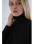 Kadın Siyah %100 Organik Pamuk Balıkçı Yaka Triko Kazak TRIST-6103 8