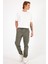 Erkek Simon Haki Slim Fit Gabardin Jogger Pantolon 1