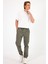 Erkek Simon Haki Slim Fit Gabardin Jogger Pantolon 2