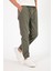 Erkek Simon Haki Slim Fit Gabardin Jogger Pantolon 3