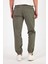 Erkek Simon Haki Slim Fit Gabardin Jogger Pantolon 4