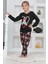 Mnn Ms Kalpli Kız Çocuk Pijama takımı - Siyah 4
