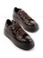 Kahve Kroko Hakiki Deri Erkek Sneaker E01589214311 1