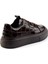 Kahve Kroko Hakiki Deri Erkek Sneaker E01589214311 4