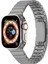 Apple Watch 10 46 mm Uyumlu Metal Kordon Baklalı Model Bilezik Paslanmaz Çelik Kayış Kelebek Toka 4