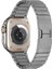 Apple Watch 10 46 mm Uyumlu Metal Kordon Baklalı Model Bilezik Paslanmaz Çelik Kayış Kelebek Toka 5