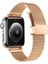 Apple Watch 10 46 mm Uyumlu Hasır Metal Kordon Magnetik D Tokalı Tel Örgü Kayış Mıknatıslı Toka 1