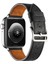 Apple Watch 10 46 mm Uyumlu Suni Deri Kordon Kayış Watch Band / Strap 1