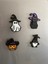 4'lü Cadılar Bayramı/ Halloween Konseptli Magnet/ Buzdolabı Süsü 1