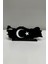 Türk Haritası ve Bayrağı Masa Süsü, Metal, 20x10 cm, Siyah, Dekoratif Obje 3