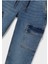 Kışlık Erkek Çocuk Denim Kargo Pantolon - Mavi 3