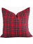 2'Li Kırmızı Ekose Stewart Yılbaşı Temalı Kare Kırlent Kılıfı 43 X 43 Cm,Yumuşak Dokulu,İskandinav, 2