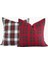 2'Li Kırmızı Ekose Stewart Yılbaşı Temalı Kare Kırlent Kılıfı 43 X 43 Cm,Yumuşak Dokulu,İskandinav, 4