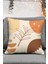 Bohem Temalı Bohem Boho Art Design Kahverengi Krem Renklerde 4'Lü Kırlent Kılıfı Ve Runner Seti 3