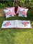 Pink Rose & Ekose Yastık Kılıfı 4'Lü 2