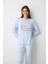 Lazy Weekend Açık Mavi Pantolon Pijama Takımı 2