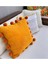 Büyük Ponponlu Vişne Kare Kırlent Kılıfı 43 X 43 Cm, Iskandinav , Bohem 4