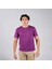 BafacoTekstil %100 Pamuklu Mor Basic T-Shirt Erkek / Kadın 8