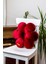 Dekoratif Bordo Renk Iç Dolgulu Kırlent Çiçek Yastık 42*42 Cm 3
