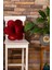 Dekoratif Bordo Renk Iç Dolgulu Kırlent Çiçek Yastık 42*42 Cm 4