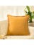 Püsküllü Hardal Lux Kare Dekoratif Kırlent Kılıfı 43 X 43 Cm Iskandinav, Bohem 1