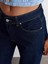 71706 Rins Yıkama Geniş Denim Pantolon-Lacivert 5