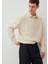 Düğmeli Beyaz Basic SWEATSHIRT0S10266-81202 2
