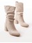Bej Topuklu Körüklü Günlük Kadın Kadın Bot 5