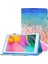 Samsung Galaxy Tab A 8.0 (2019) SM T290 (WI FI) SM T295 (Lte) Desen Baskı Dikiş Hattı Pu Deri Kart Yuvaları Çevirme Standı Tablet Kılıfı (Yurt Dışından) 1