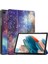 Samsung Galaxy Tab A9 Üç Katlı Standı Deri Desen Baskı Galaxy Tablet Kılıfı (Yurt Dışından) 1