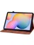 Samsung Galaxy Tab S6 Lite (2020 2022 2024) Zambak Çiçeği Künye Kart Tutucu Deri Tablet Kılıfı (Yurt Dışından) 4
