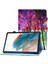 Samsung Galaxy Tab A8 10.5 (2021 2022) Pu Deri Baskı Smart Folio Kart Yuvalı Kalemlik Orman Standlı Dikiş Tablet Kılıfı (Yurt Dışından) 1