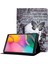 Samsung Galaxy Tab A 10.1 (2019) T510 T515 Ayarlanabilir Stand Pu Deri Desen Baskı Kartı Tutucu Drop Proof Kafatası Tablet Kılıfı (Yurt Dışından) 1