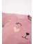 Kız Bebek Bisiklet Yaka Baskılı İçi Yumuşak Tüylü Sweatshirt D7207A524WN 3