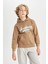 Erkek Çocuk Kapüşonlu Cepli Baskılı Kalın Sweatshirt C9806A824WN 4