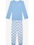 Pamuklu Erkek Çocuk Plaid 2li Çok Renkli Pijama Takımı 5