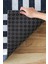 Sare By Frame Black Yıkanabilir Taban 80X150 cm Salon Mutfak Halısı Yolluk Kilim 9