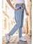 Kız Çocuk %100 Pamuk Bel Lastikli Mom Fit Dar Paça Jean Kot PANTOLON-PNT-2036 1