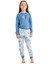 Kız Çocuk Pijama Takımı 51638 - Mavi 1