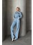 Gömlek Yaka Düğmeli Denim Tulum AÇIK MAVİ 9248 3