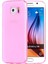 Samsung Galaxy S6 (G920) Kılıf Soft Silikon Şeffaf-Pembe Arka Kapak 2