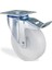Ø125 Polipropilen Dönerli Frenli Tekerlek Flanş Bağlantılı 150 Kg. Kapasiteli 1