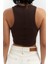 Fleur Fitilli Halter Yaka Kahve Crop 3