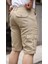 Slim Fit None Denim Yandan Cepli Esnek Kumaş Erkek Jean Kargo Şort 3